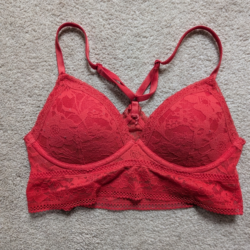 Victoria's Secret Red Lace Bralette